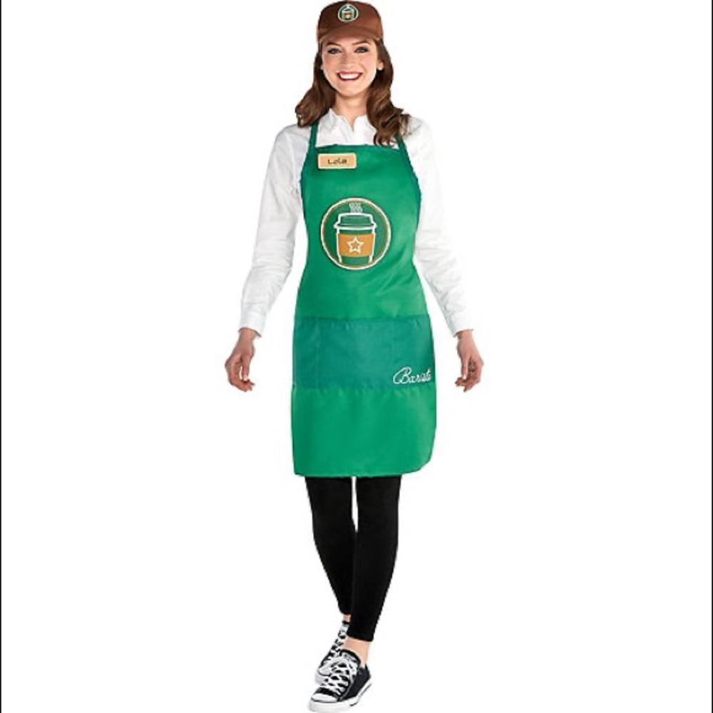 Adult Barista Halloween Costume Accessory Kit, includes 3 Pieces